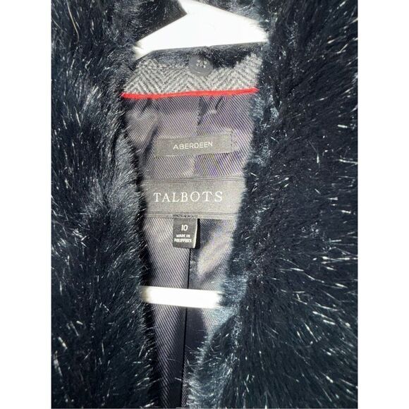 Talbots HERRINGBONE ABERDEEN SHETLAND BLAZER sz 10 - Picture 5 of 10